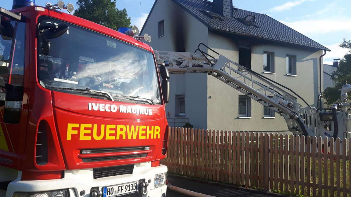 Hof: Schwarzenbach an der Saale: Küchenbrand in Einfamilienhaus