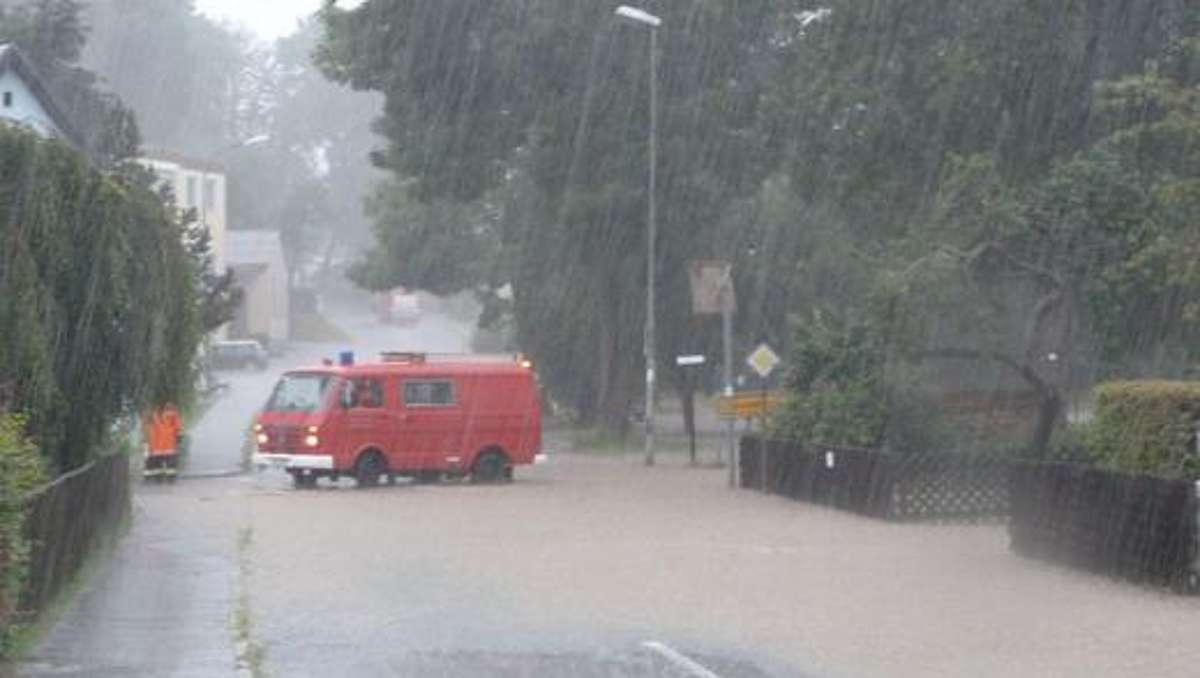 Münchberg: Überschwemmung in Helmbrechts