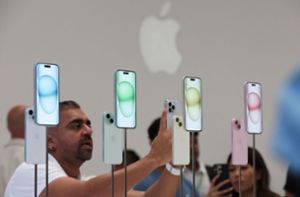Am Dienstagabend stellte Apple unter anderem das iPhone 15 vor. Foto: Getty Images via AFP/JUSTIN SULLIVAN