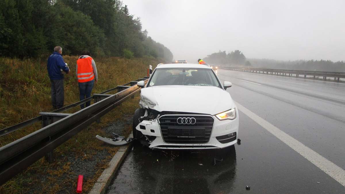 Hof/Konradsreuth: Regen führt zu mehreren Unfällen im Landkreis Hof