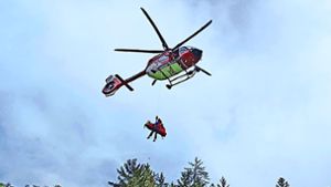 Rettung per Hubschrauber  im Höllental