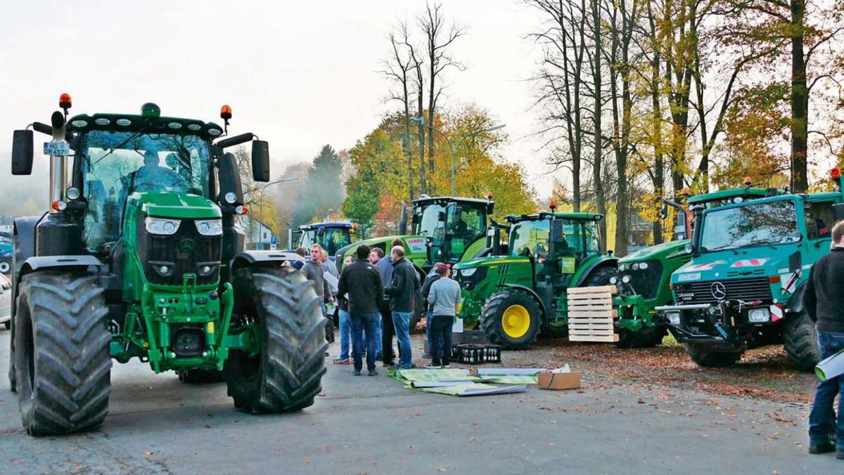 Münchberg: Bauern machen ihrem Ärger Luft