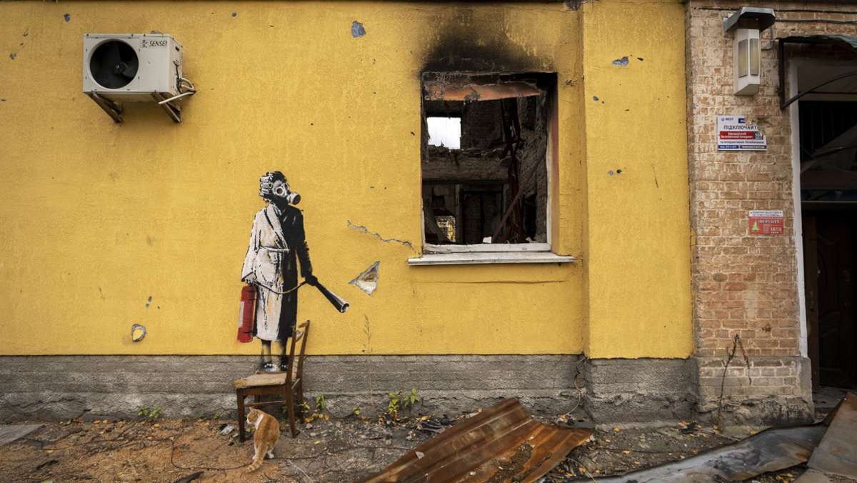 Banksy in der Ukraine: Streetart-Künstler  veröffentlicht Video mit neuen Werken