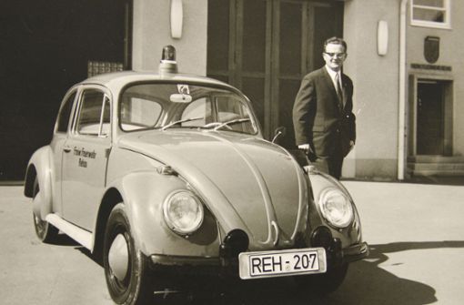 Der junge Waldemar Ehm war schon zu Zeiten aktiv, als die Feuerwehr Rehau noch VW Käfer fuhr. Foto: privat