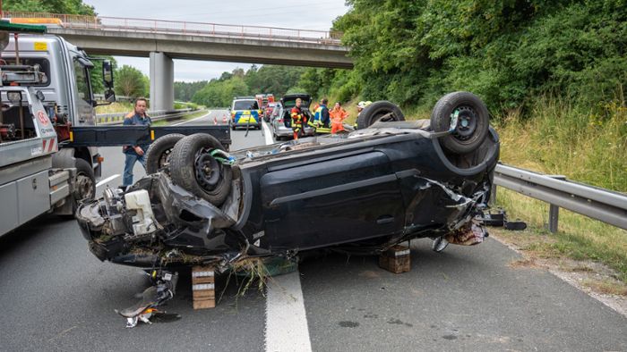 Tödlicher Verkehrsunfall auf der A70