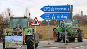Landkreis Wunsiedel: Bauern-Protest an der A 93