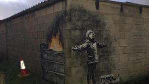 Weihnachtsgrüße von Banksy: Neues Graffiti in Wales aufgetaucht