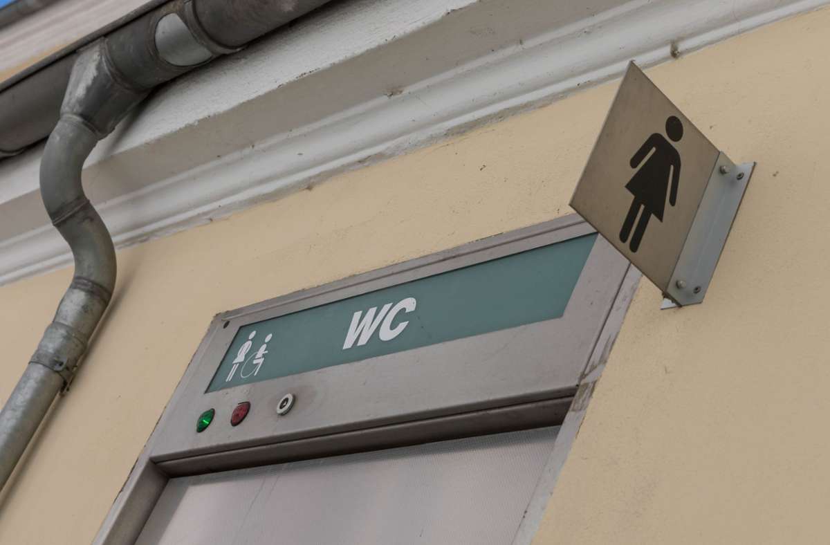 Die öffentliche Toilette am Hofer Rathaus (unser Bild) kommt modern daher. So ähnlich könnte es künftig auch an anderer Stelle in der Altstadt aussehen.  Foto: /Thomas Neumann