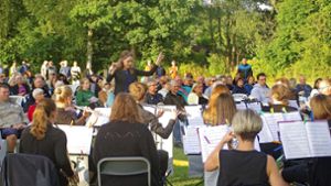 45 Musiker spielen Sommerkonzert im Freibad