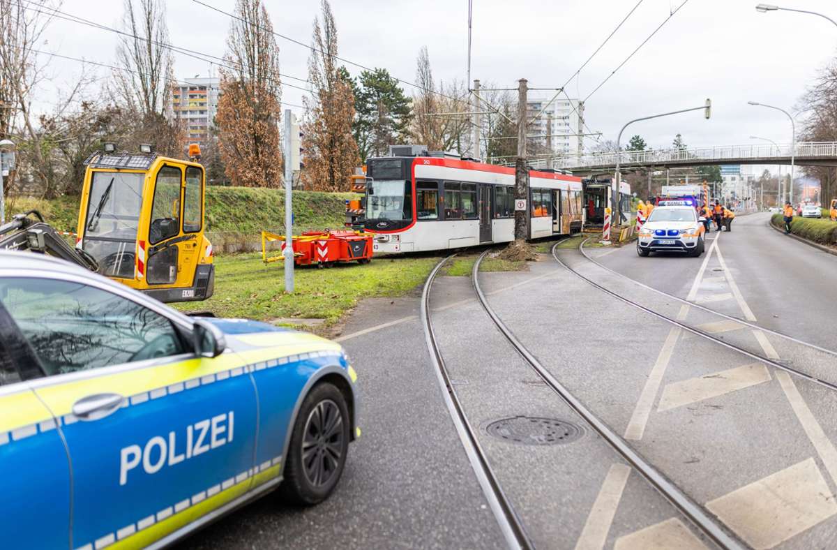 In Freiburg sind am Donnerstag zwei Stadtbahnen zusammengestoßen.