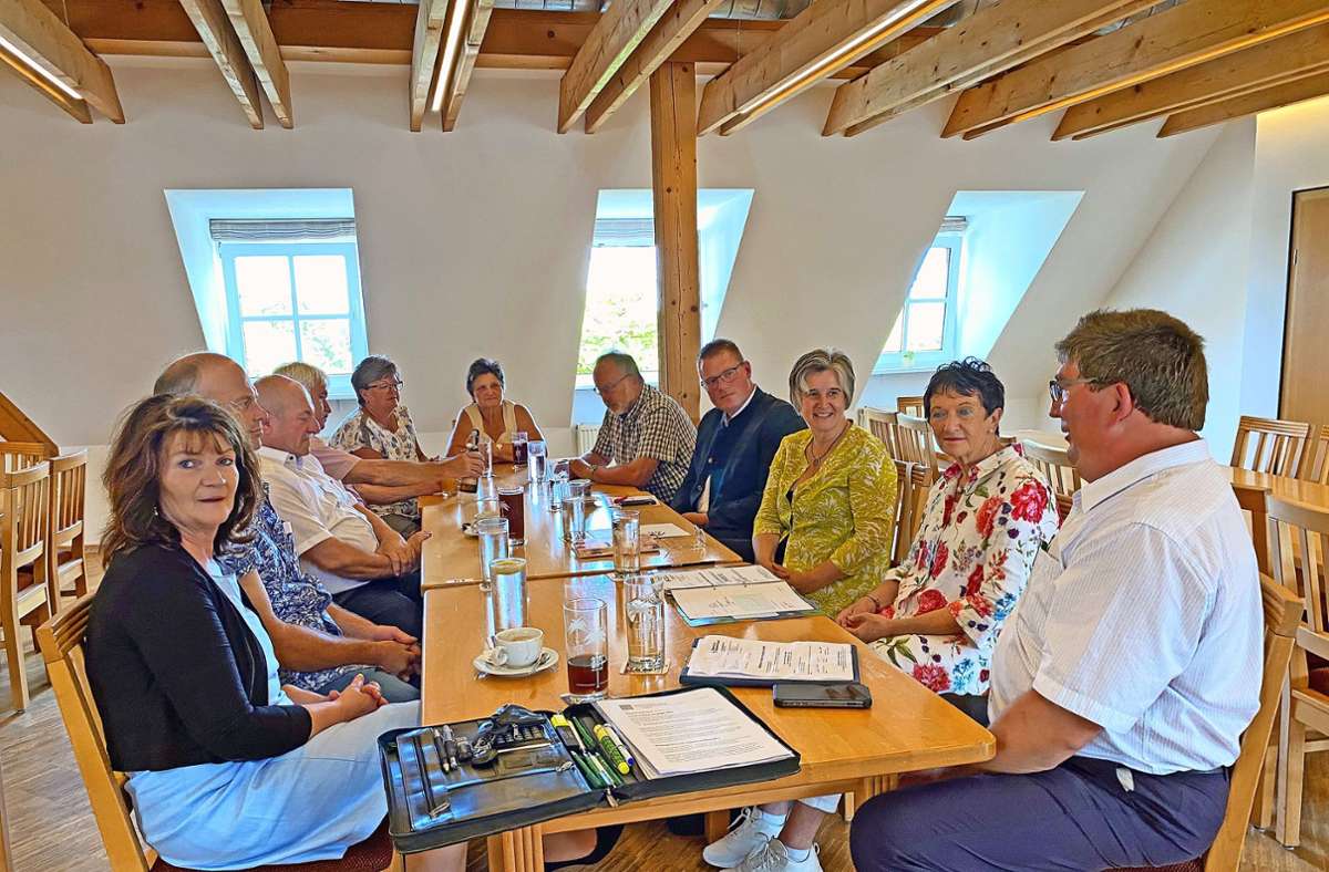 Europaabgeordnete Maria Noichl (Dritte von rechts) stellte sich den Fragen der Kulmbacher Landwirte. Foto: Werner Reißaus