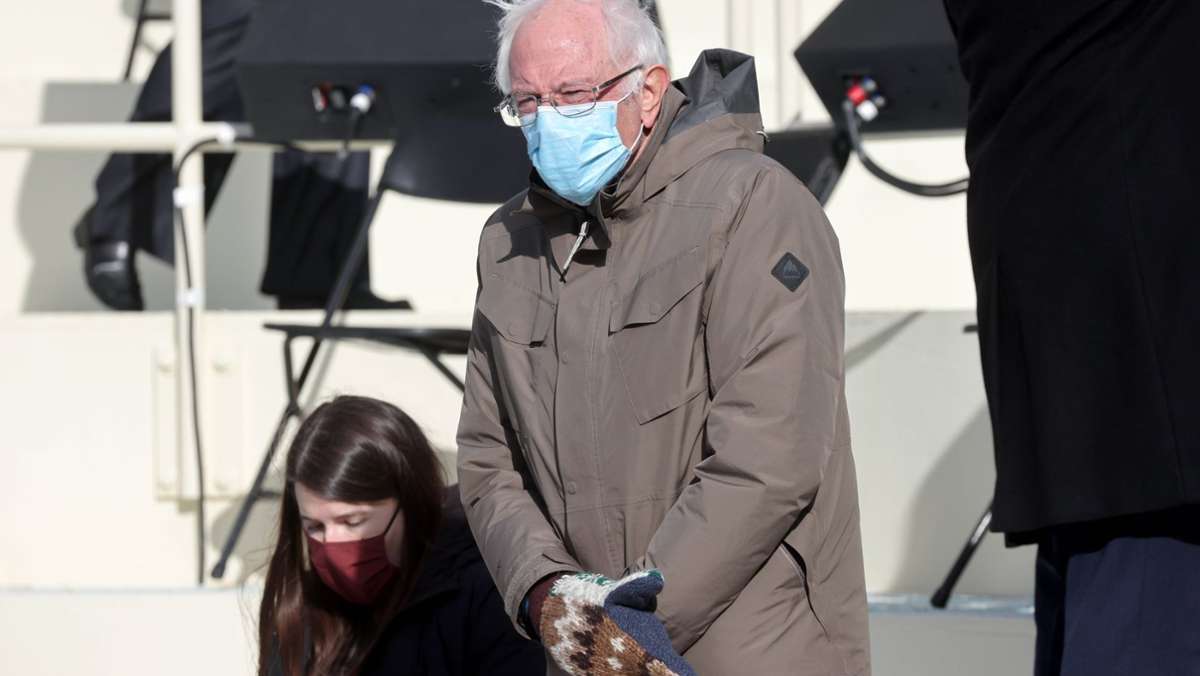 Internet-Trend nach Inauguration: Das Outfit von Bernie Sanders wird im Netz zum Meme