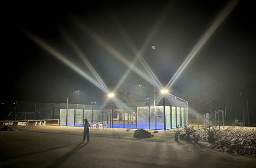 Der neue Padel-Tennisplatz  des EC Erkersreuth ist  in weitem Umkreis die einzige Möglichkeit, diesen Trendsport auszuüben. Foto: /pr.