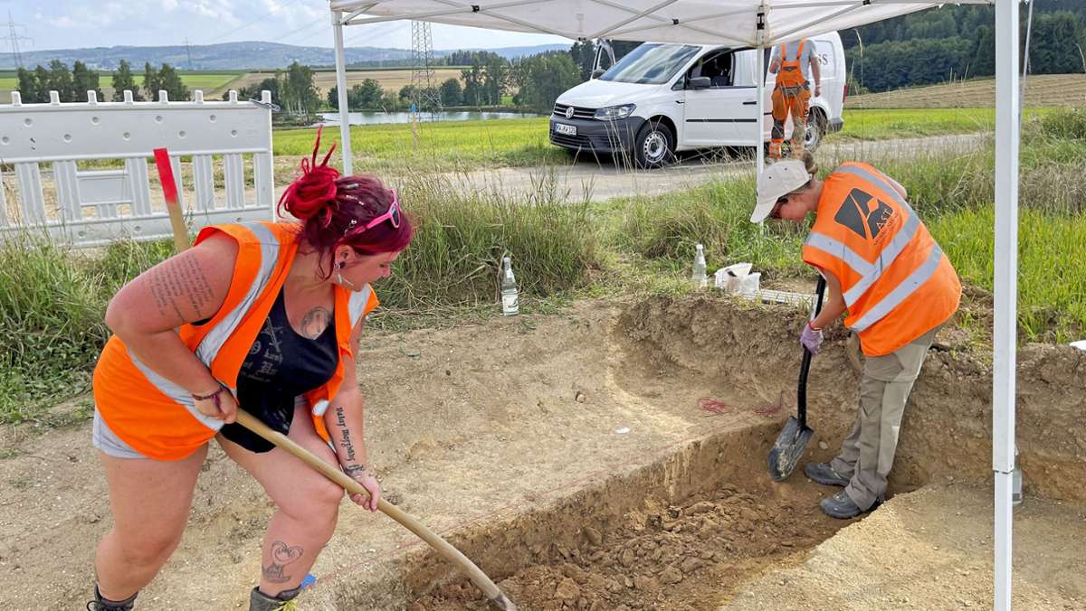 Grabungen bei Grafenreuth: Archäologen suchen auf Trasse nach Zeugnissen der Vergangenheit
