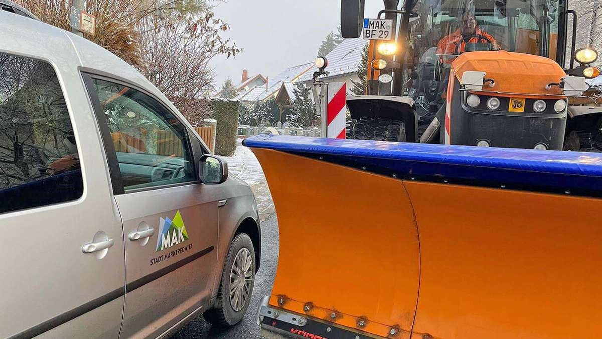 In Marktredwitz: Winterdienst mit Appell an Autofahrer