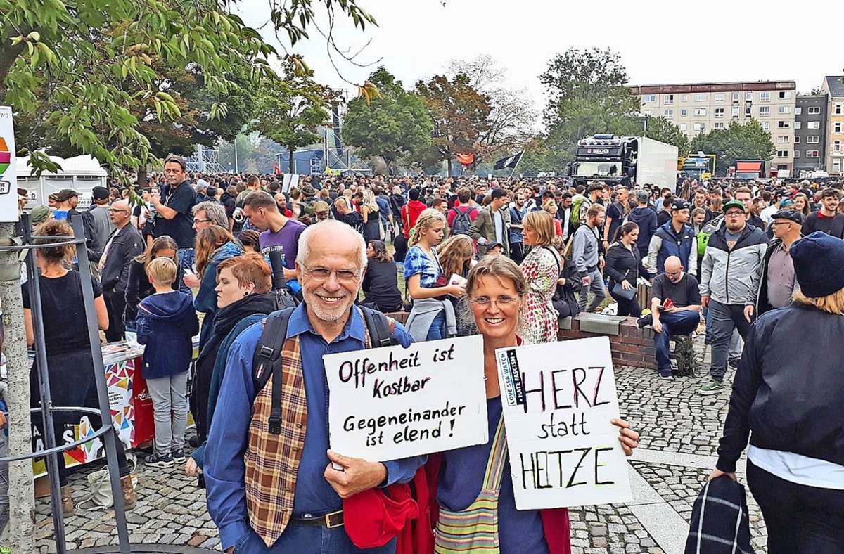 Klaus und Franziska Bartels sind politisch bei den Grünen aktiv und gehen auch demonstrieren. Foto: privat