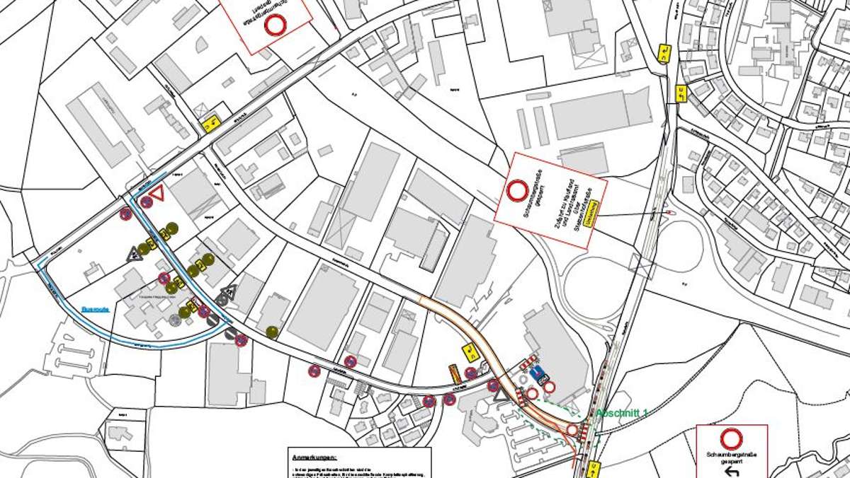 Hof: Umleitungen: Kanalarbeiten in der Schaumbergstraße