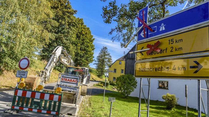 Baustelle bei Schauenstein: Straße bald auch bis Neudorf gesperrt