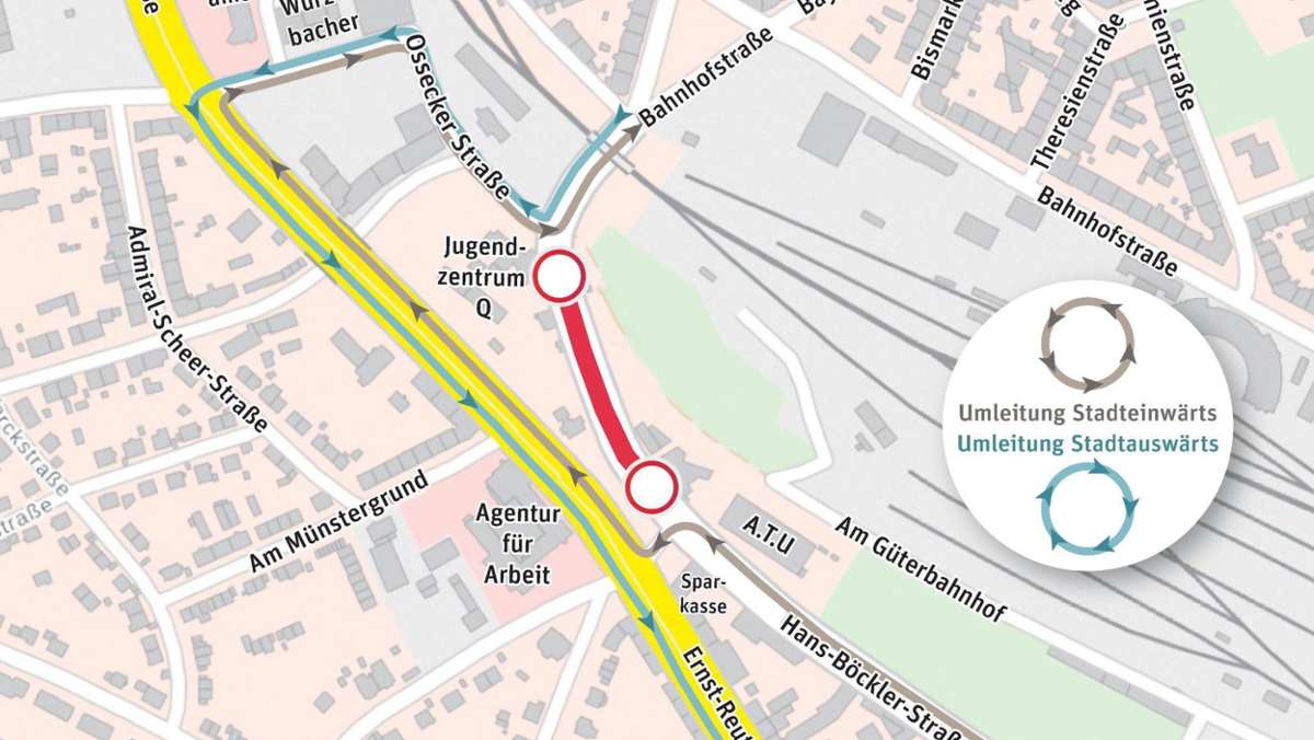 Hof: Hans-Böckler-Straße noch bis einschließlich Donnerstag gesperrt