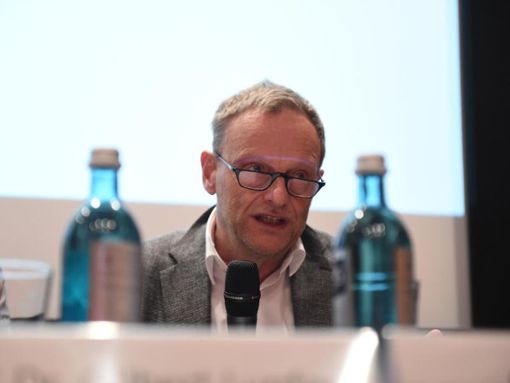 Gilbert Lupfer, spricht auf einer Pressekonferenz des Deutschen Zentrums Kulturgutverluste. Foto: Sven Braun