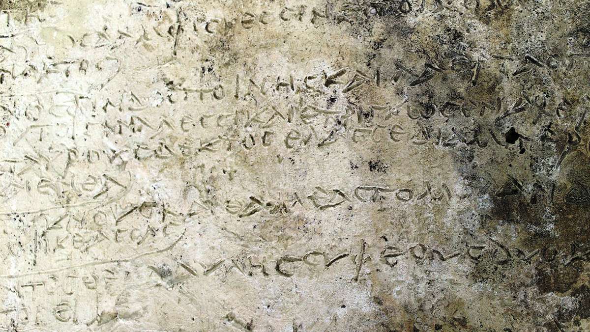 Athen/Olympia: Platte mit Homers Odyssee-Versen entdeckt
