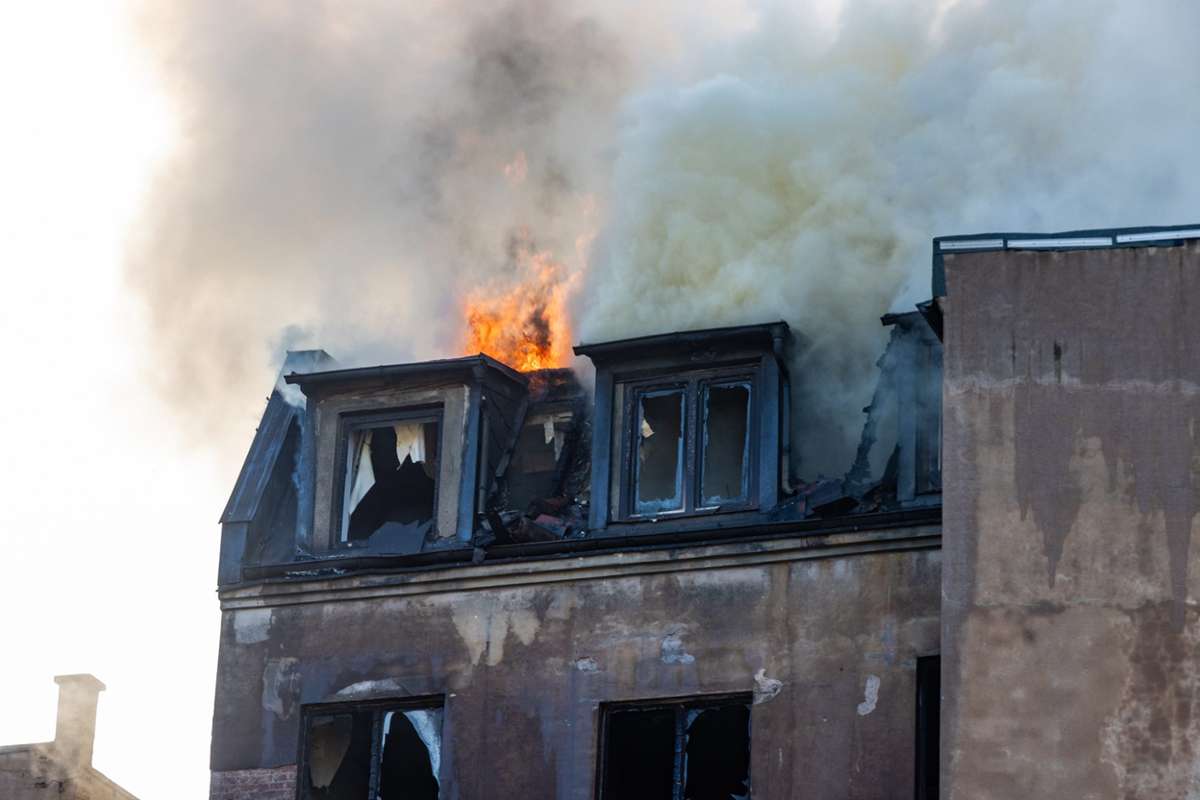 Wohnungsbrand in Hofer Innenstadt.