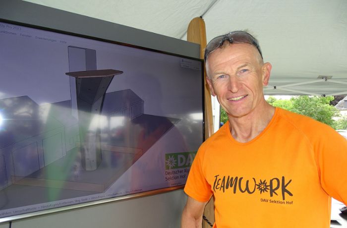 DAV geht nach Rehau: Baustart für die neue Kletterwache