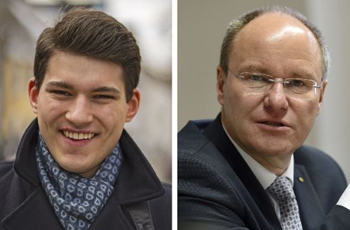 Wer geht in den Landtagswahlkampf: Kristan von Waldenfels (links)  fordert Alexander König heraus. Foto: picture alliance/dpa/Nicolas Armer