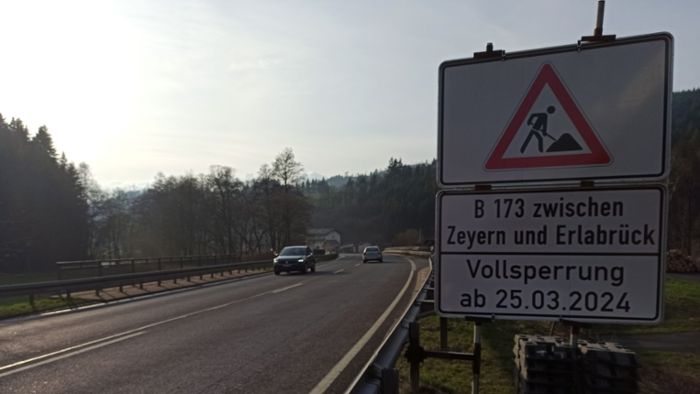 Im Landkreis Kronach: B173 wird erneut komplett gesperrt