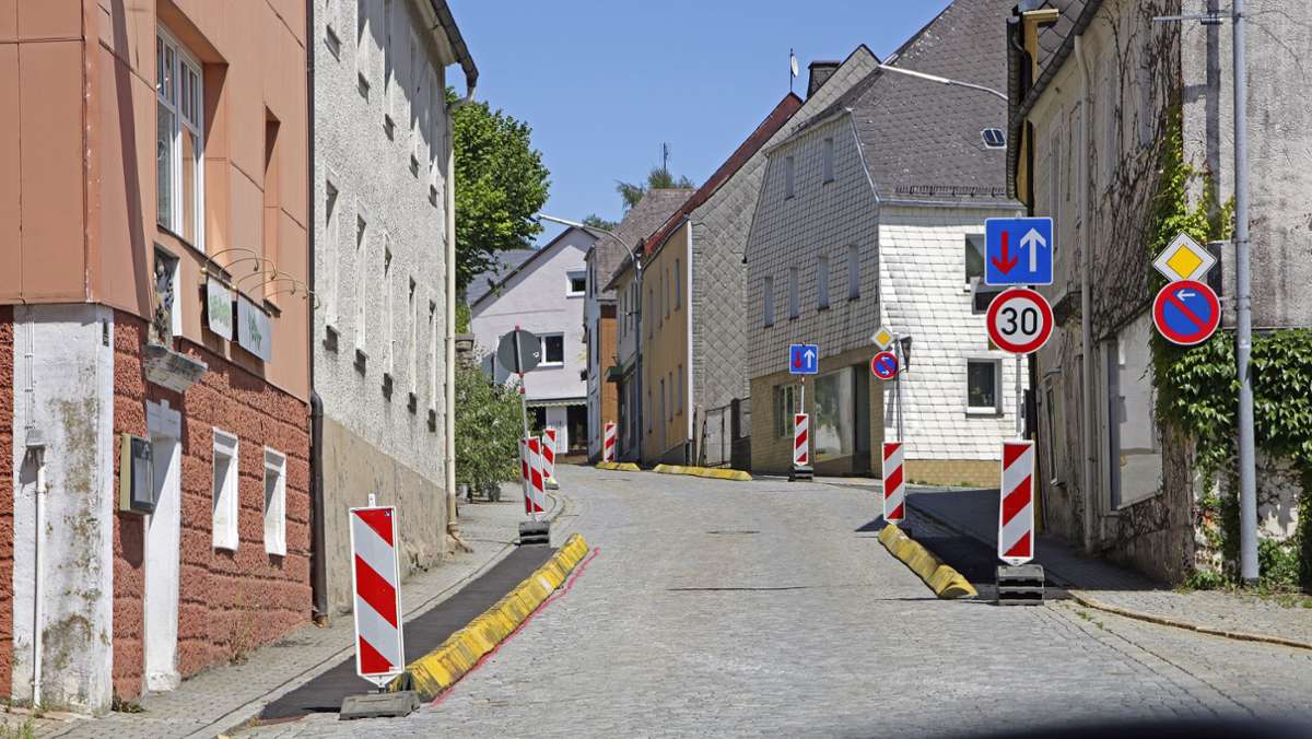 Umgestaltung Ortskern: Stammbach testet breitere Gehsteige