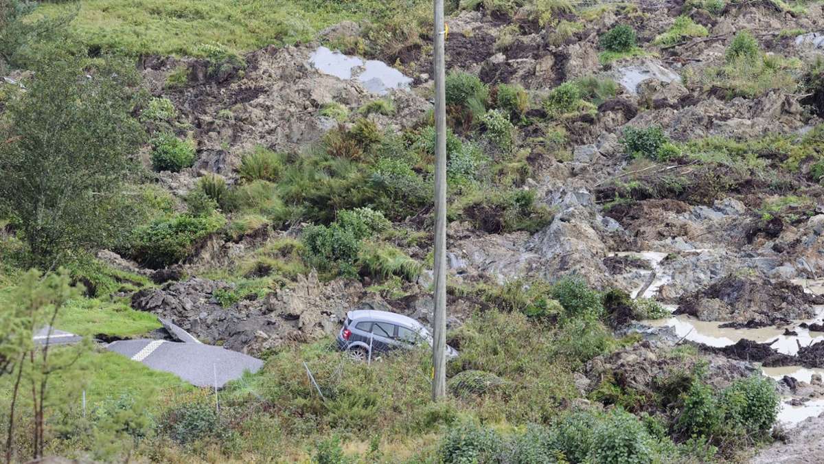 Schweden: Schnellstraße nach Erdrutsch eingestürzt