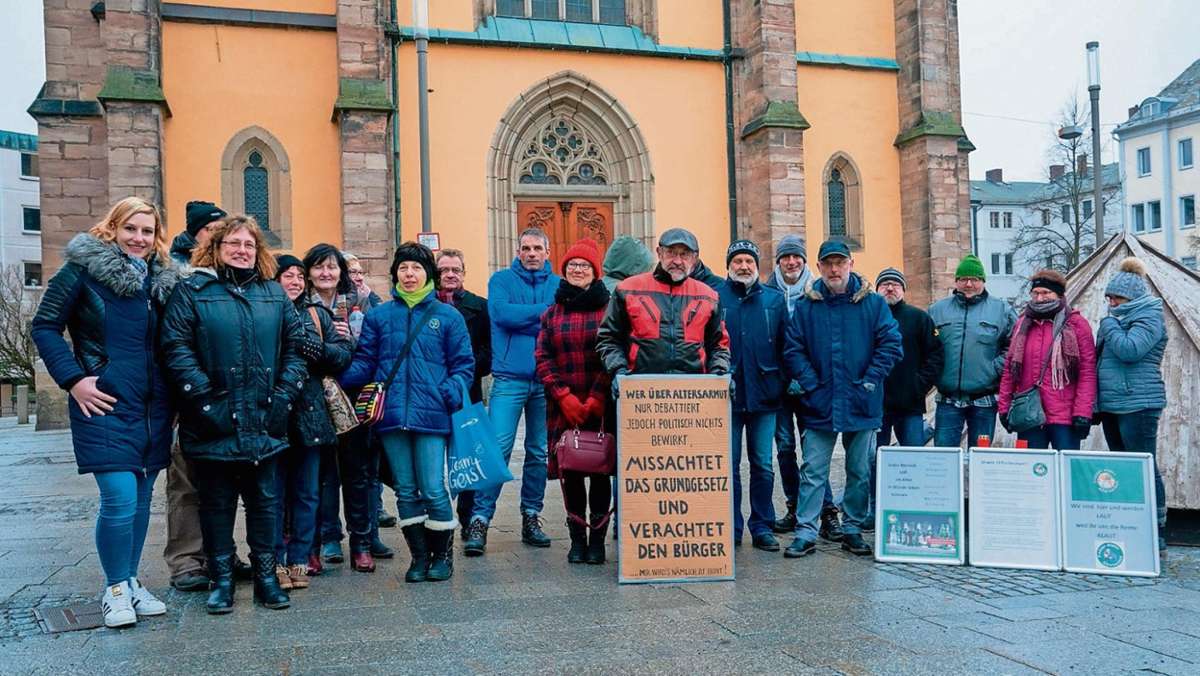 Hof: Hofer demonstrieren gegen Altersarmut