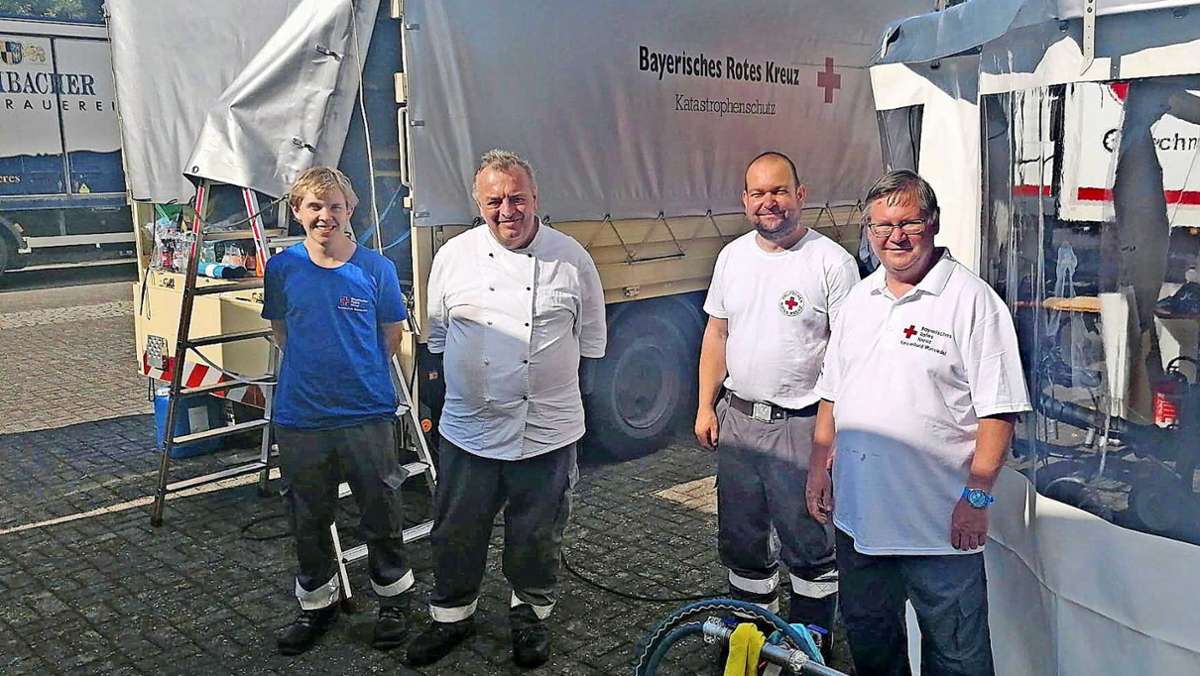 Hilfe für Rheinland-Pfalz: Marktleuthen: BRK im Katastrophen-Einsatz