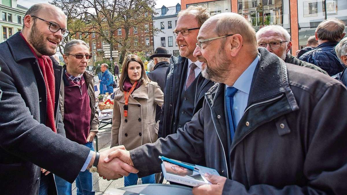 Hof: Martin Schulz in Hof: Von der großen Bühne zum Kugelbrunnen