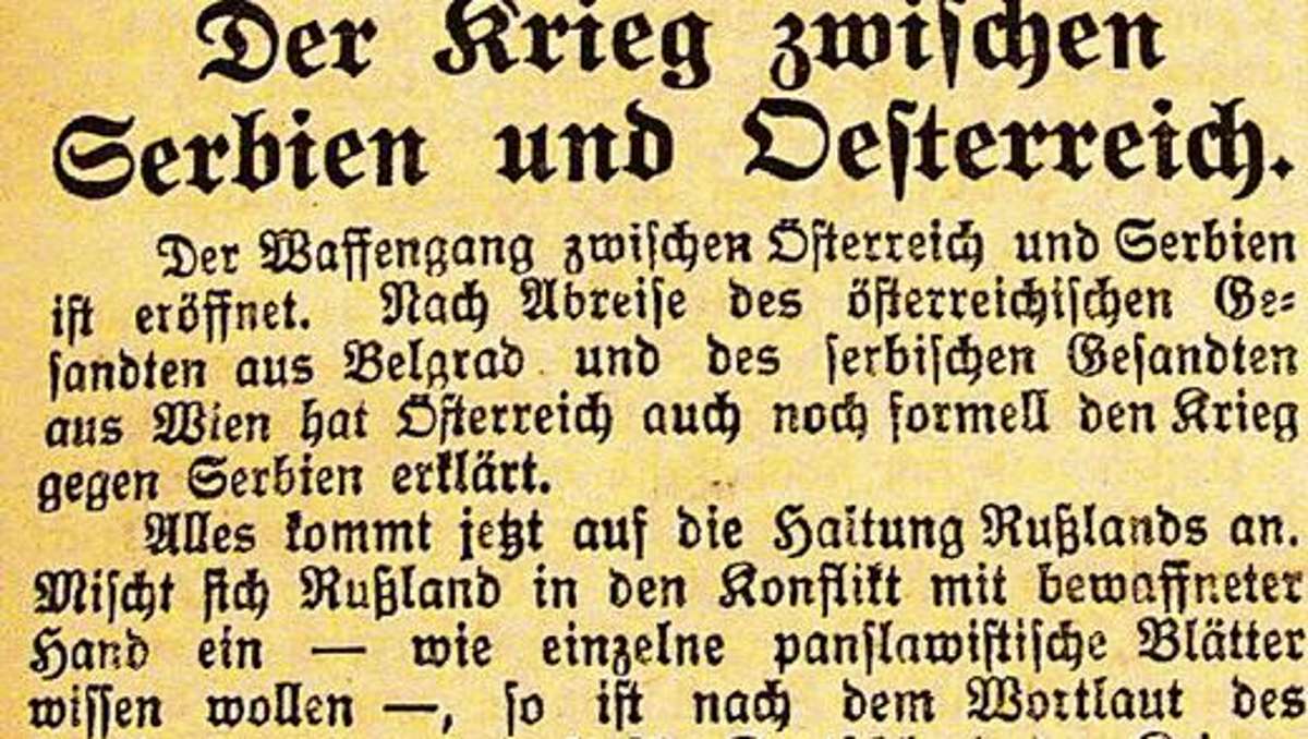 Selb: Deutschlands Weg in den ersten großen Krieg