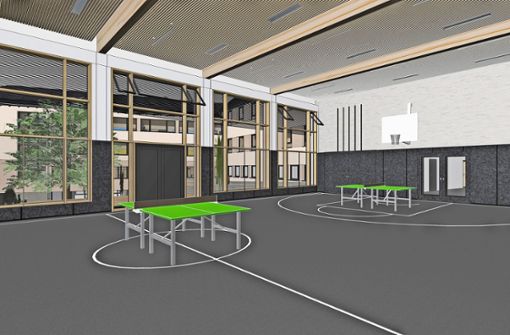 So könnte die Turnhalle an der Schauensteiner Grundschule  nach der Sanierung aussehen. Foto:  
