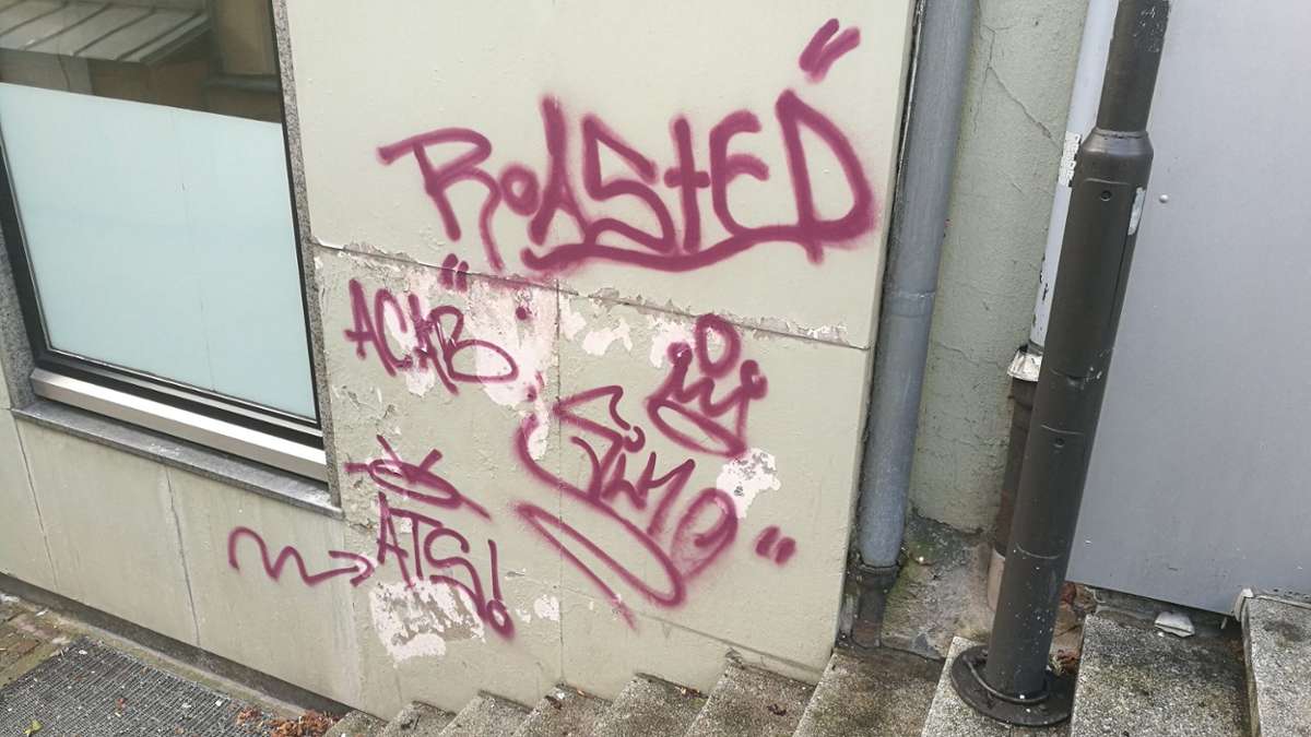 Hof: Schon wieder: Sprayer beschmieren Häuser in der Altstadt