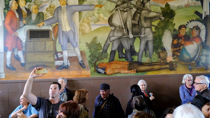 Streit um Wandgemälde mit Sklaven und Ureinwohnern in San Francisco