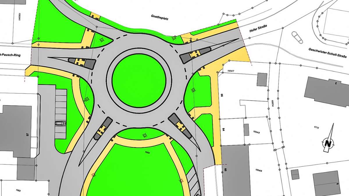 Selb: Goetheplatz-Kreisel soll bis Ende 2022 fertig sein