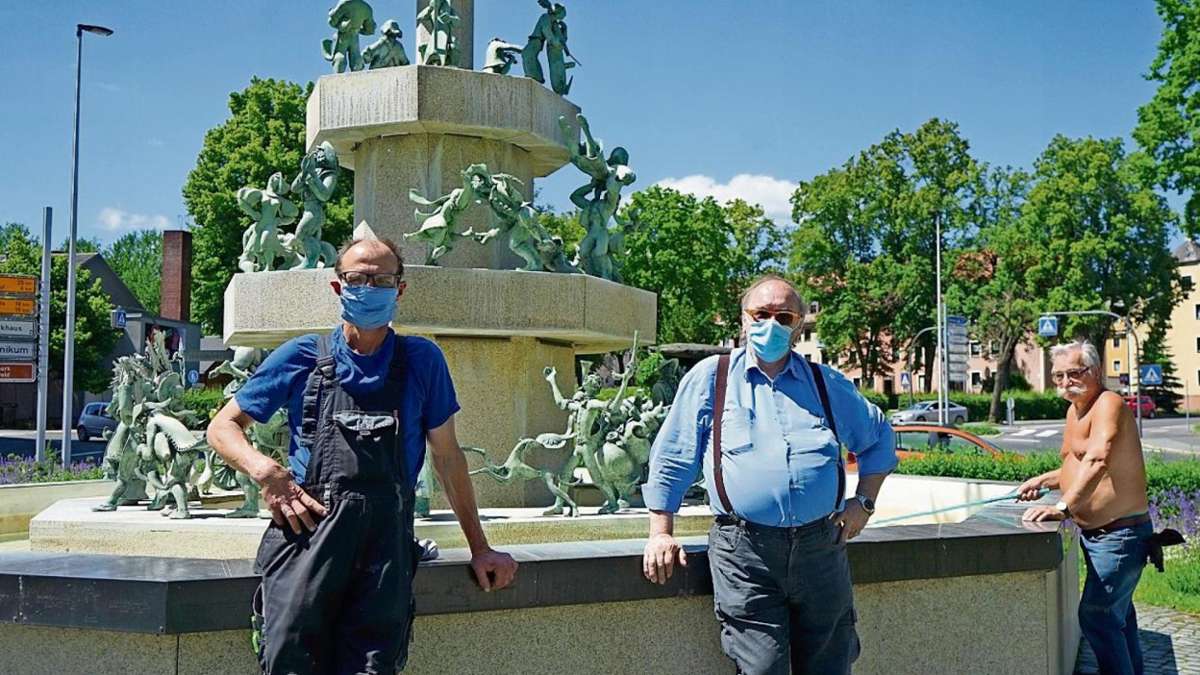 Marktredwitz: Egerlandbrunnen wieder blitzsauber