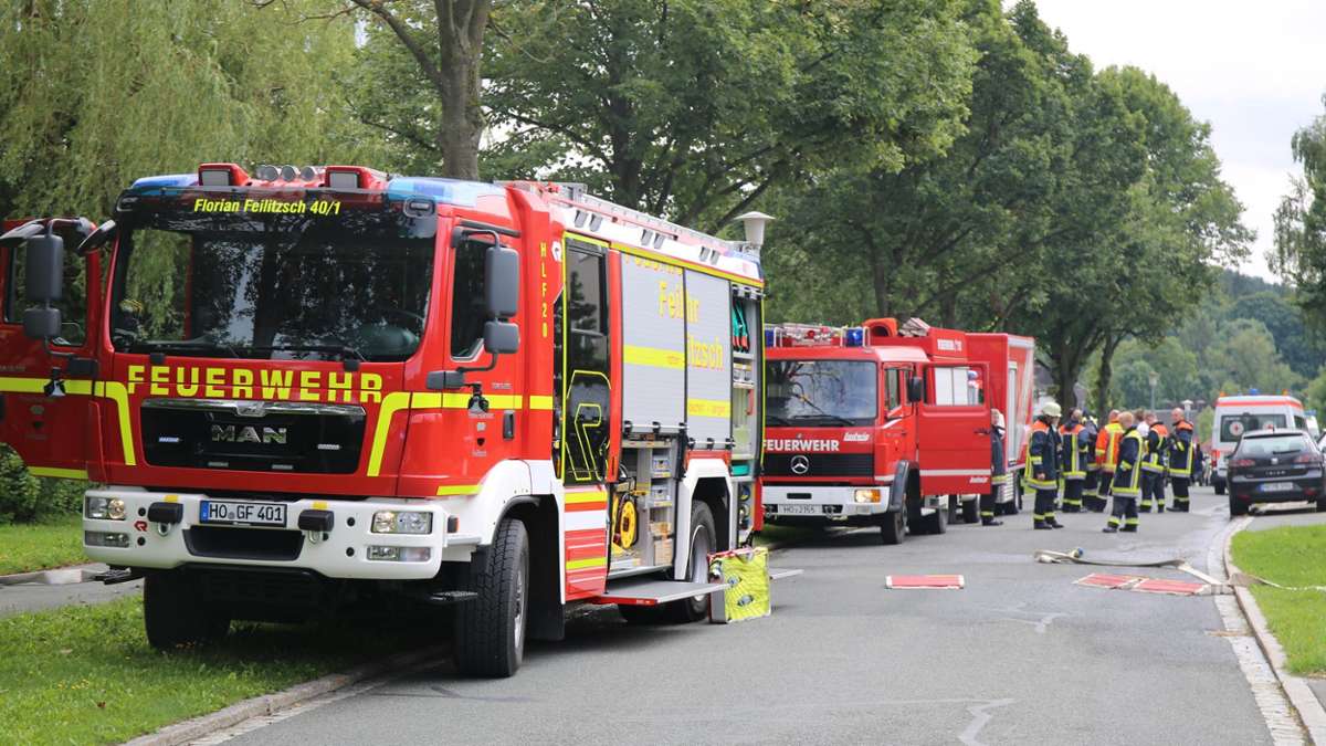 Hof: Trogen: Brennender Bautrockner löst großen Feuerwehreinsatz aus