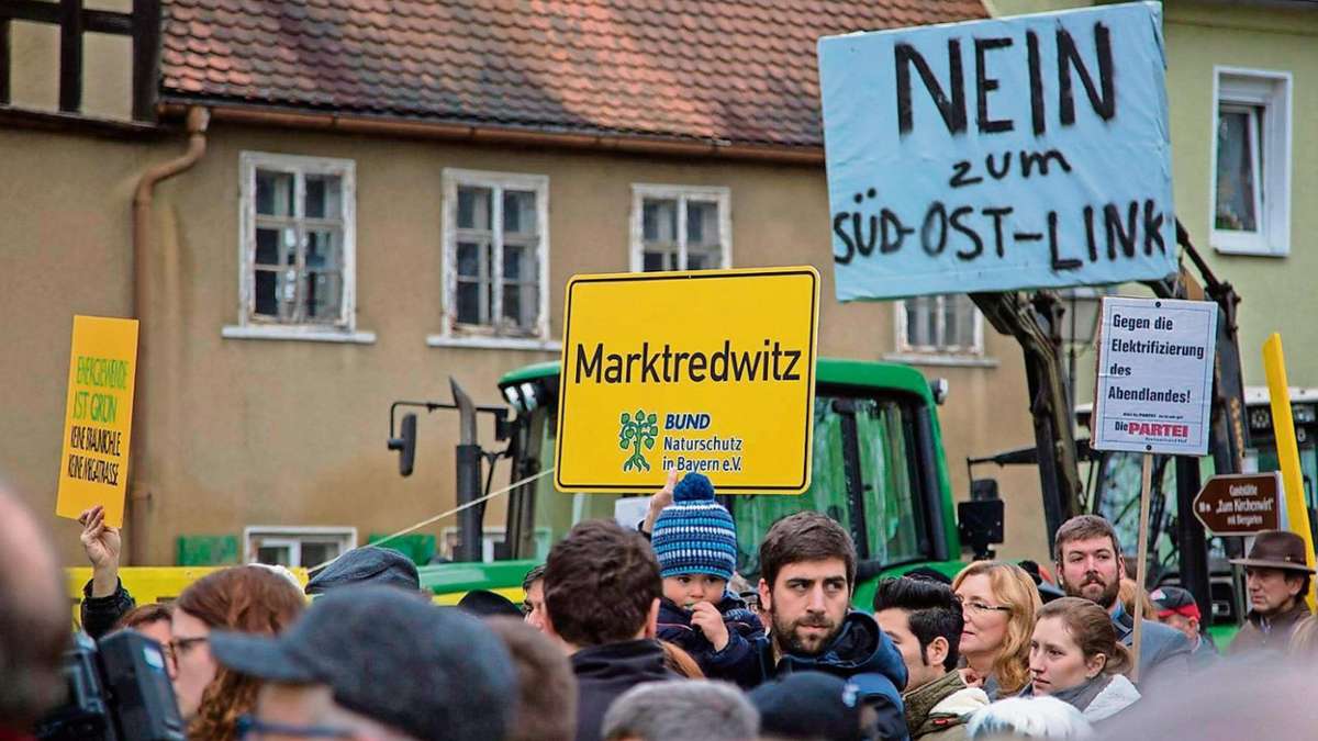 Arzberg: Trillerpfeifen gegen Stromtrassen