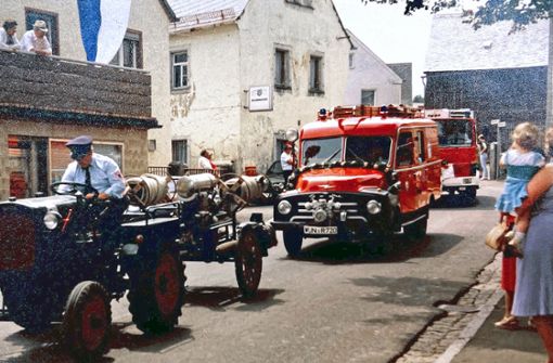 Das erste Löschfahrzeug der Feuerwehr Thierstein: Der Opel Blitz wurde 1960 in Dienst genommen. Foto: Feuerwehr Thierstein