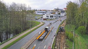 Baustelle in Selb: ESM baut Gasleitung
