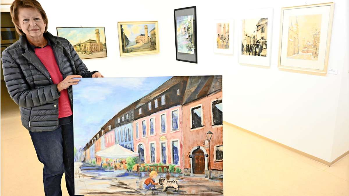 Reinhart-Cabinett: Wer hat schon mal das Hofer Rathaus gemalt?