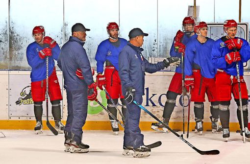 Wieder auf dem Eis: das Team des VER Selb. Foto: Pauline Manzke