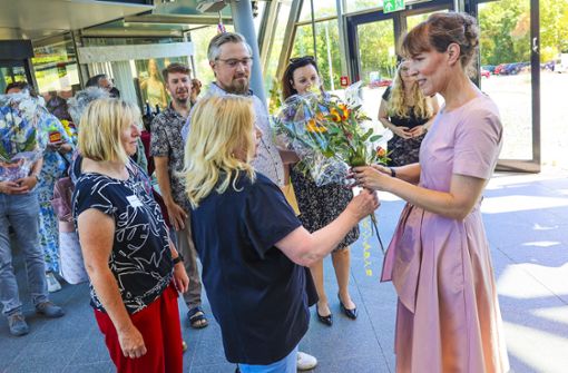Alles Gute: SPD-Stadträte gratulieren der Oberbürgermeisterin. Foto: Mertel