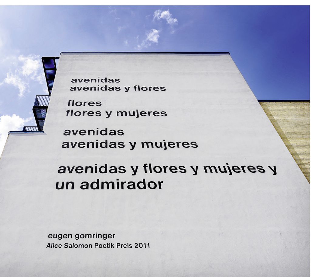 Bald nicht mehr zu sehen: das Gomringer-Gedicht an der Fassade der Alice-Salomon-Hochschulein Berlin.