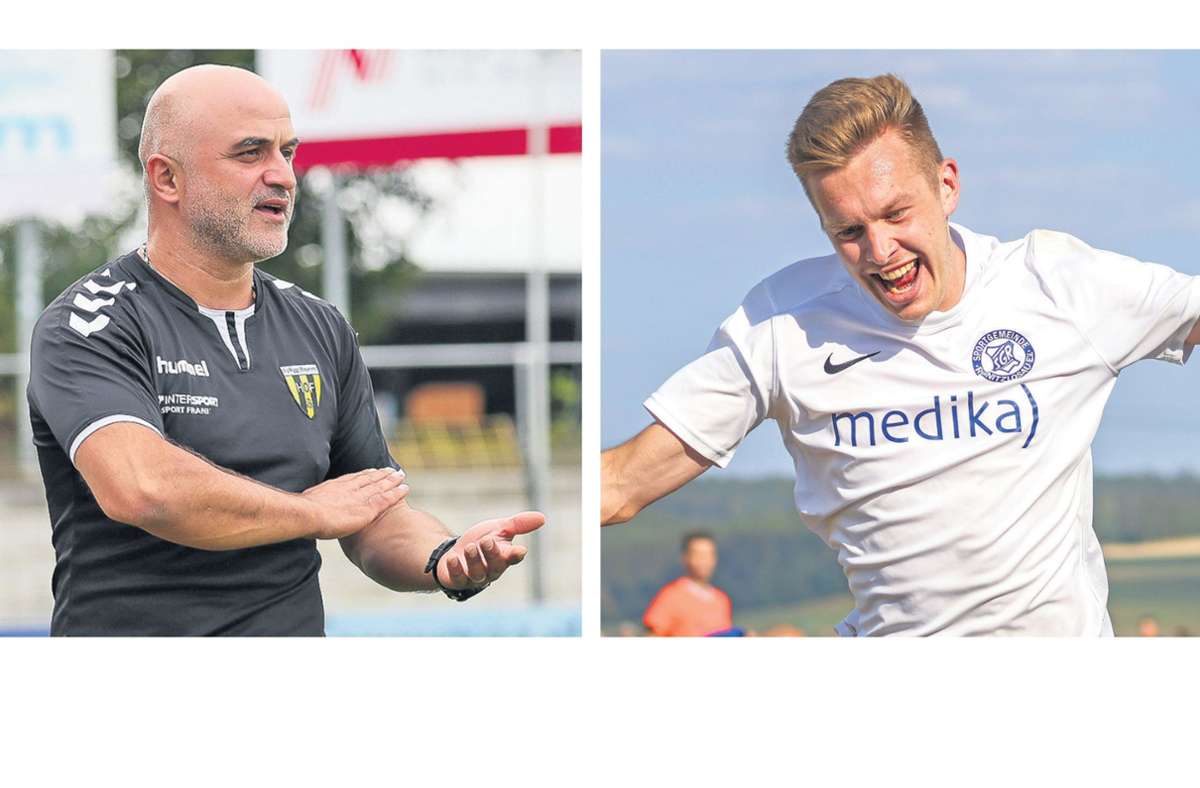 Ein Alter und ein Neuer: Trainer Mikhail Sajaia (links) bleib – Stürmer Niklas Stadelmann kommt. Foto: Mario Wiedel/Michael Ott