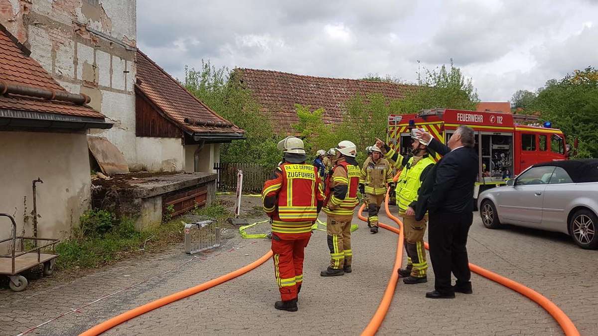 Kulmbach: Müll in Lüftungsschacht fängt Feuer
